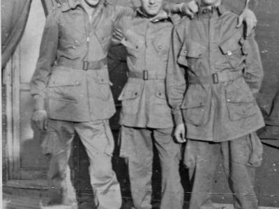 A Camp Mackall 1943  Walter, Whitey, Goff
